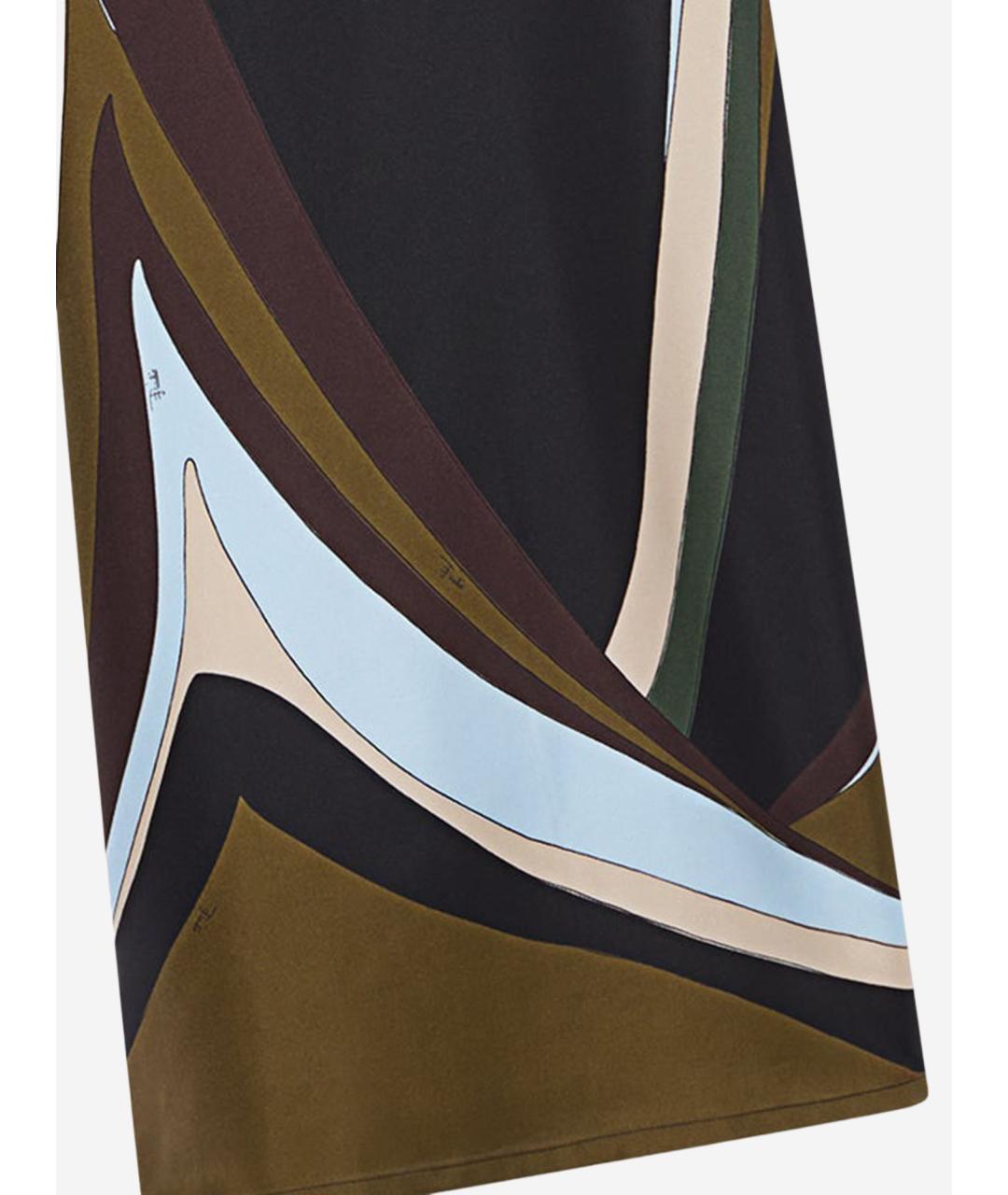 EMILIO PUCCI Мульти шелковые брюки широкие, фото 3
