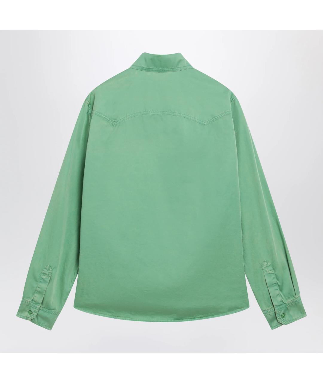 VERSACE Зеленая хлопковая кэжуал рубашка, фото 2