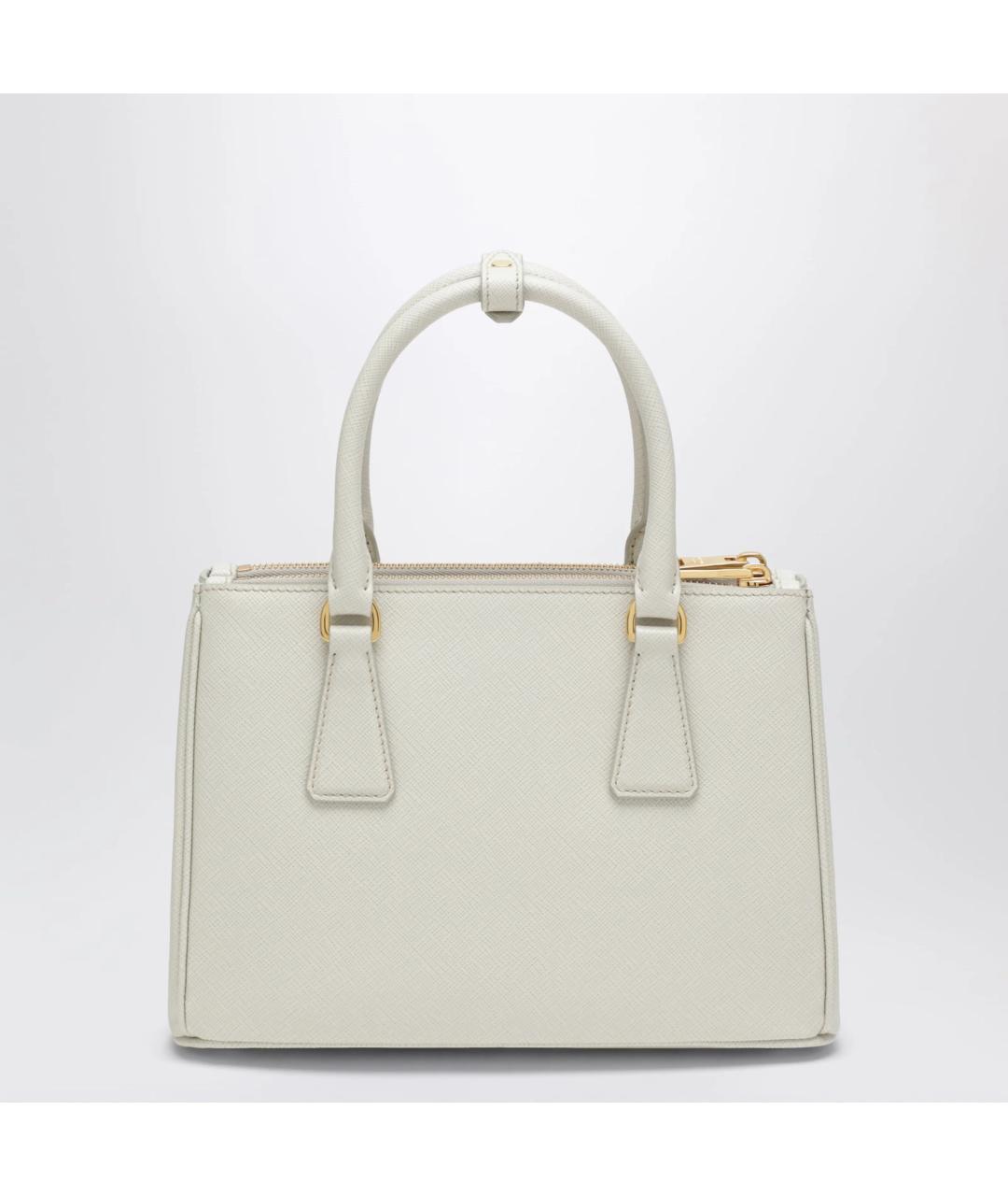 PRADA Белая кожаная сумка тоут, фото 2