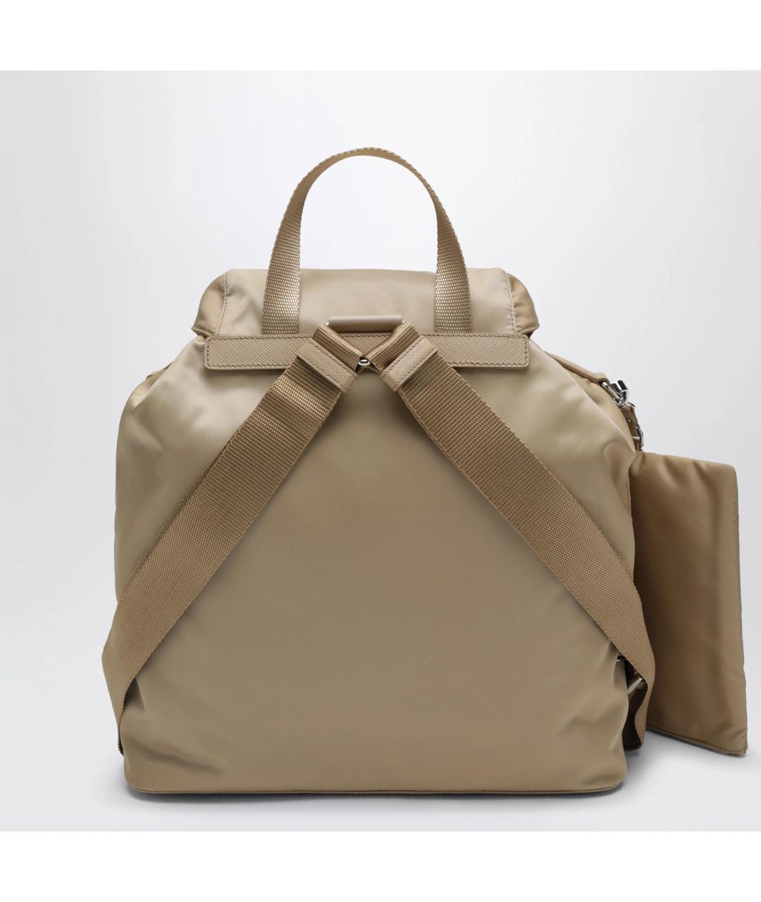 PRADA Бежевый тканевый рюкзак, фото 2