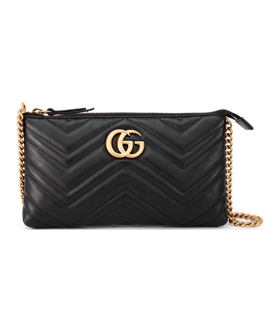 GUCCI Черная кожаная сумка через плечо, фото 2