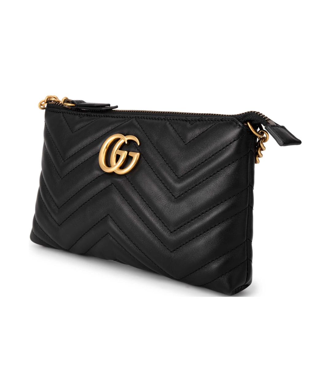 GUCCI Черная кожаная сумка через плечо, фото 3