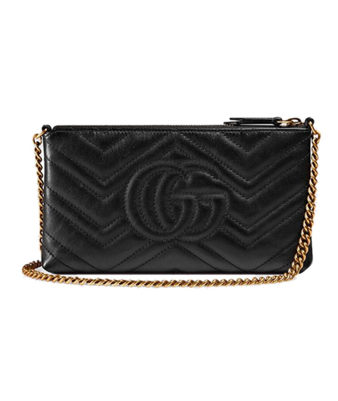 GUCCI Черная кожаная сумка через плечо, фото 4