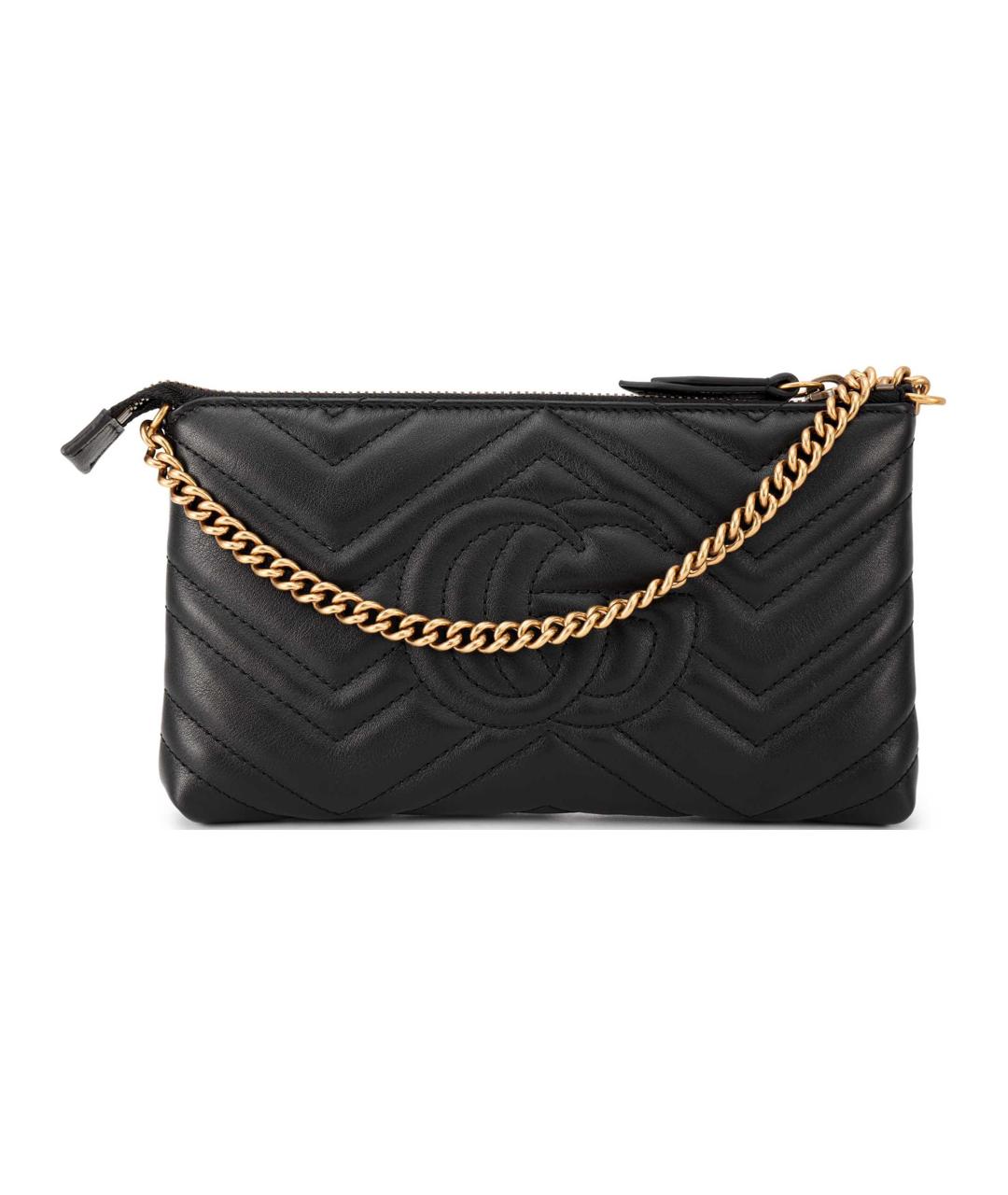 GUCCI Черная кожаная сумка через плечо, фото 5