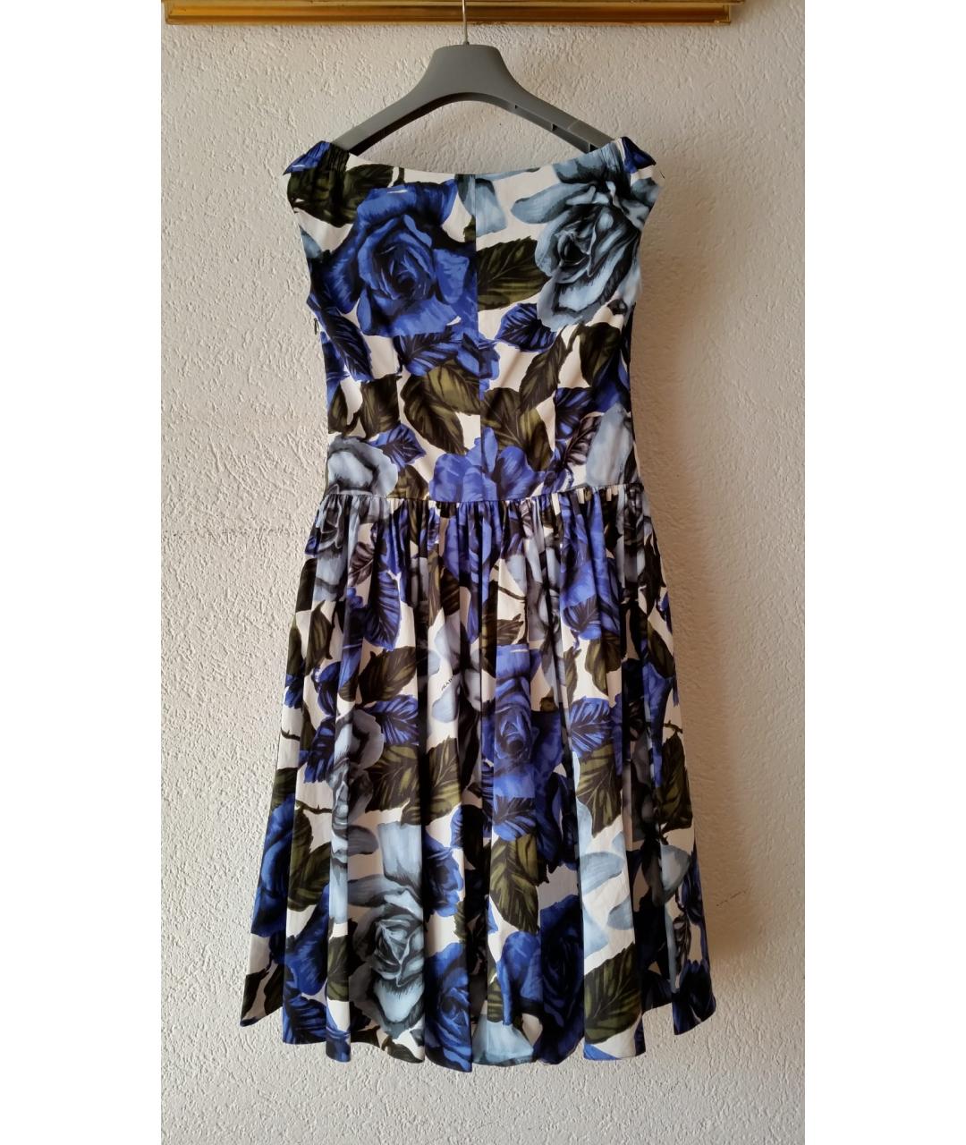 PRADA Мульти хлопковое платье, фото 2