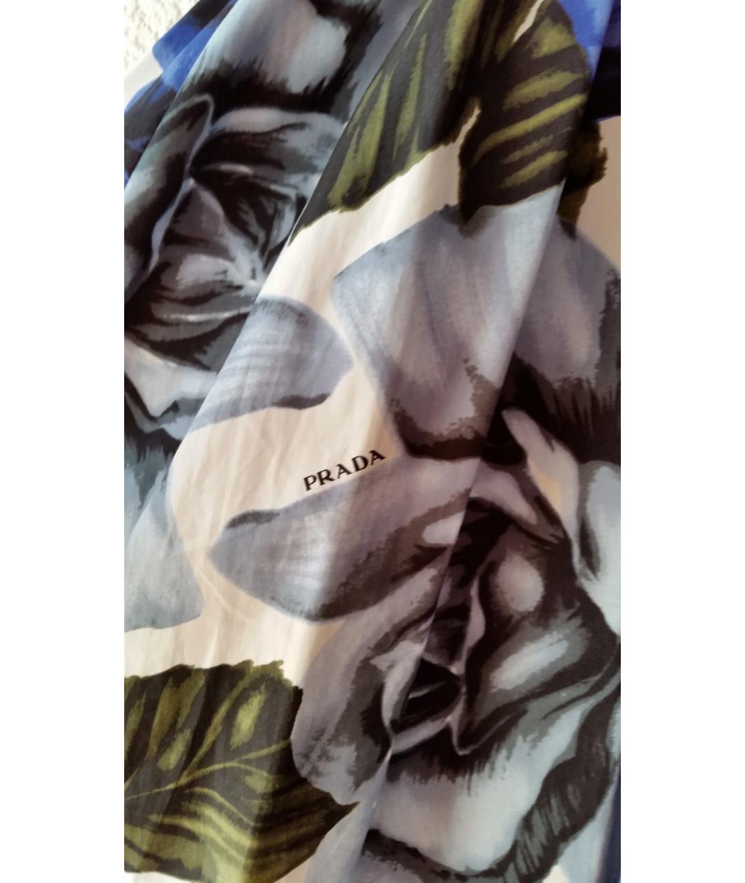 PRADA Мульти хлопковое платье, фото 5