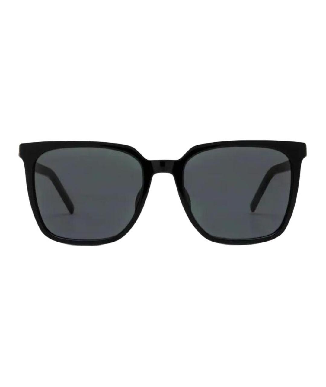 SAINT LAURENT Черные пластиковые солнцезащитные очки, фото 1