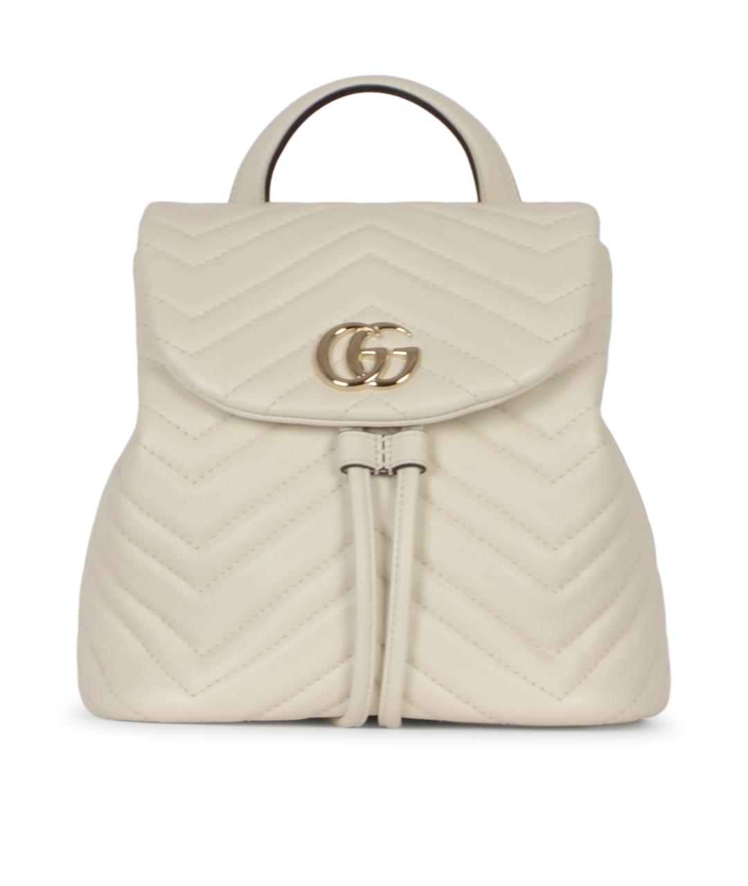 GUCCI Белый кожаный рюкзак, фото 1
