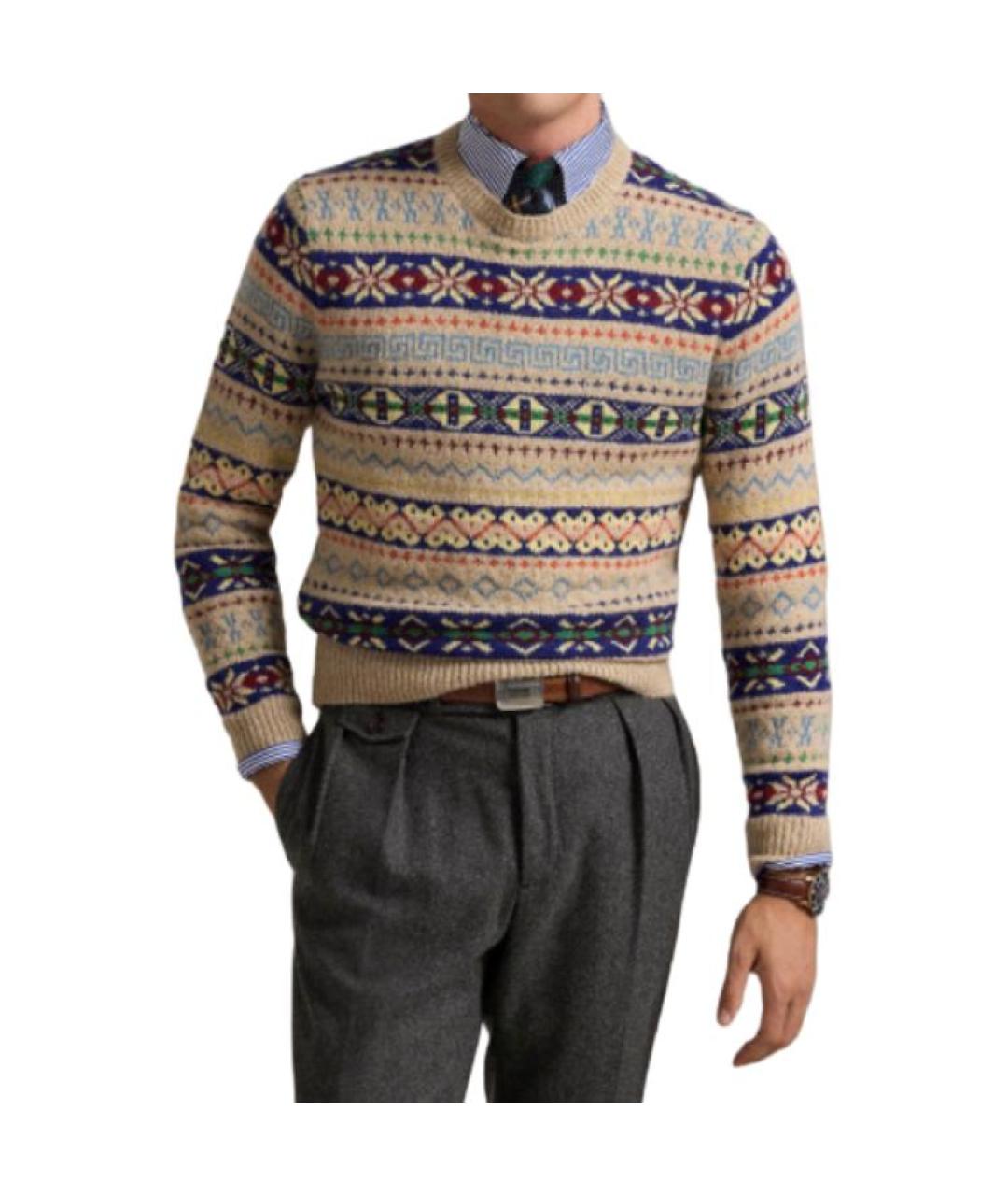 POLO RALPH LAUREN Бежевый джемпер / свитер, фото 4