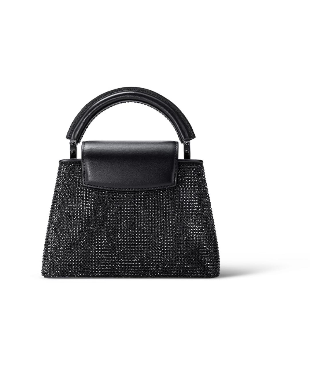 LOUIS VUITTON Черная кожаная сумка через плечо, фото 3