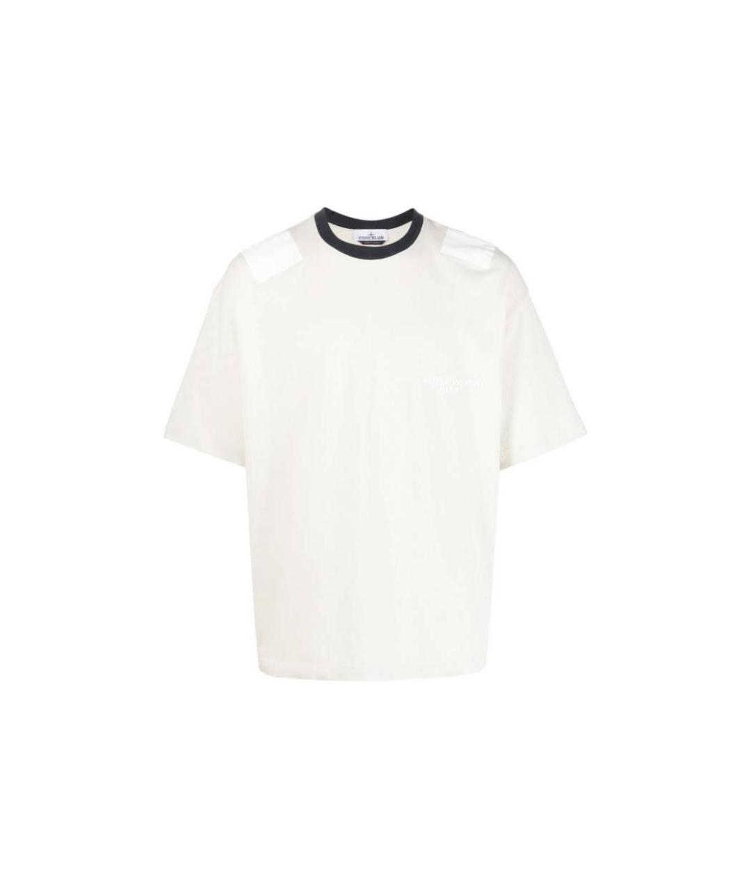 STONE ISLAND Белая футболка, фото 6