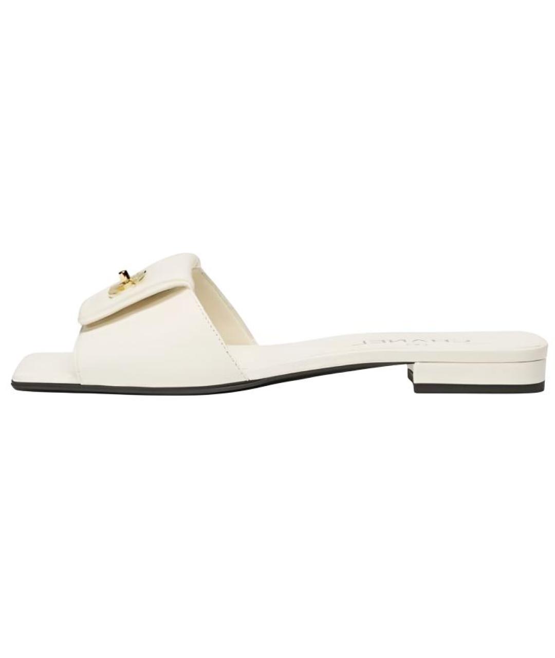 CHANEL Белые шлепанцы, фото 2