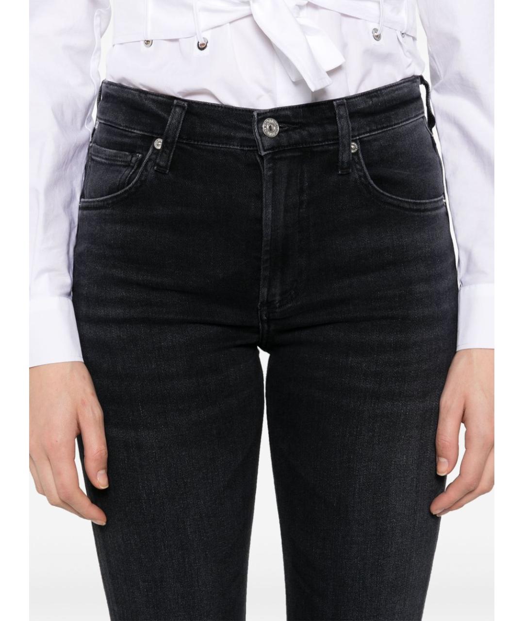 Citizien Of Humanity Черные хлопковые прямые джинсы, фото 5