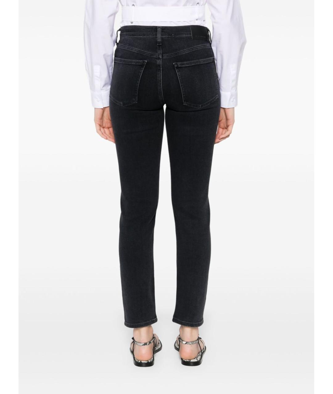 Citizien Of Humanity Черные хлопковые прямые джинсы, фото 4