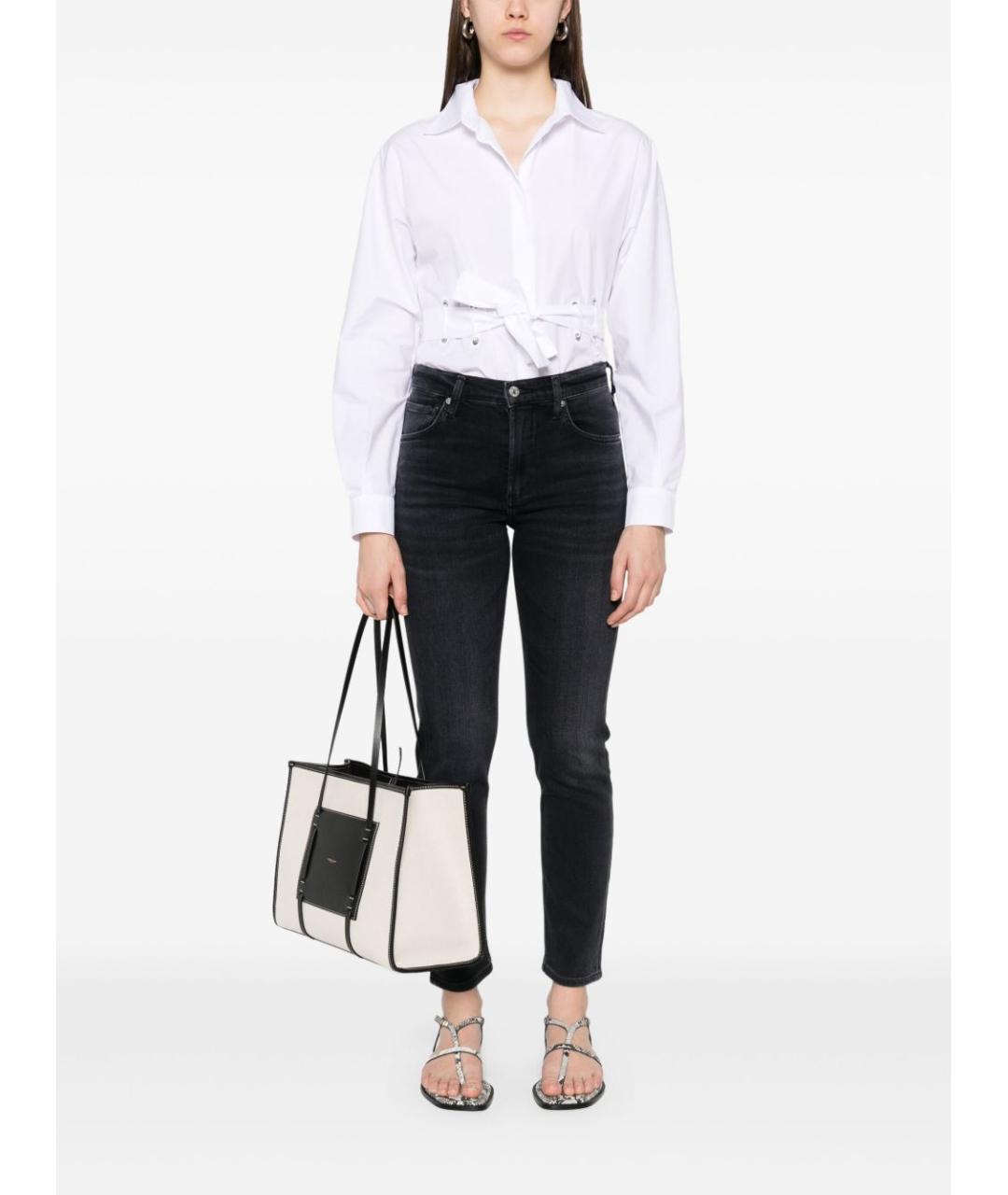 Citizien Of Humanity Черные хлопковые прямые джинсы, фото 2