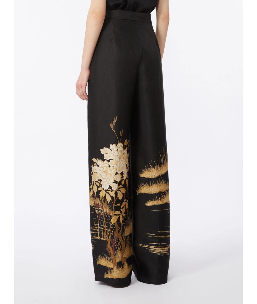 MAX MARA STUDIO Мульти шелковые прямые брюки, фото 4