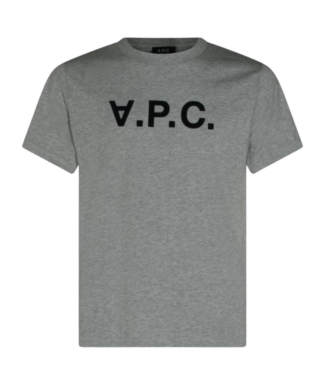 A.P.C. Серая хлопковая футболка, фото 1