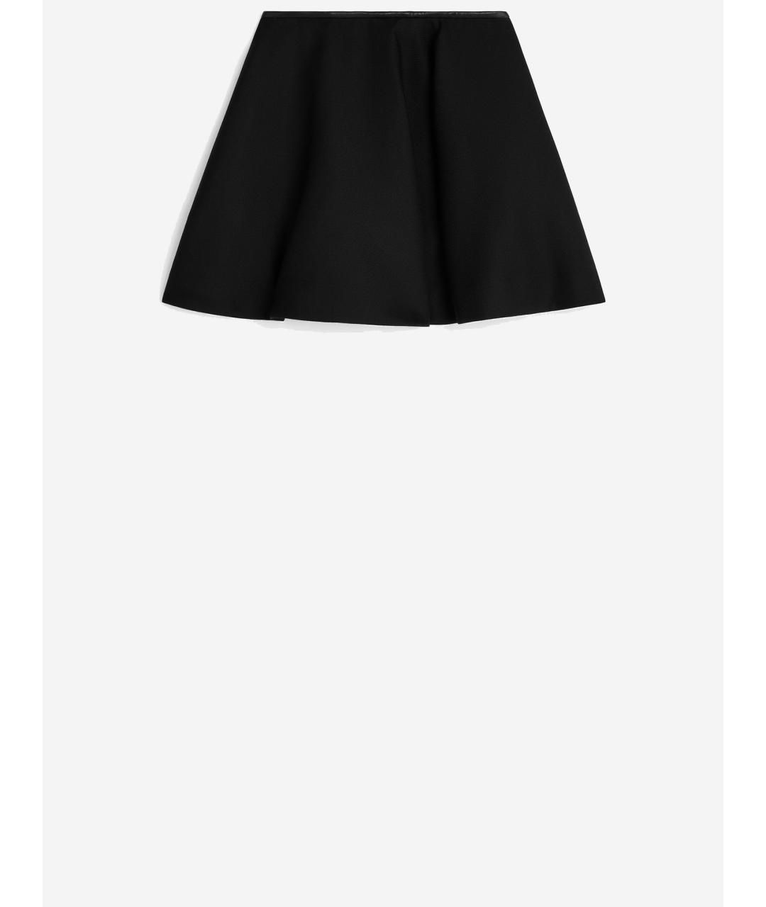 CELINE Черная шерстяная юбка мини, фото 2