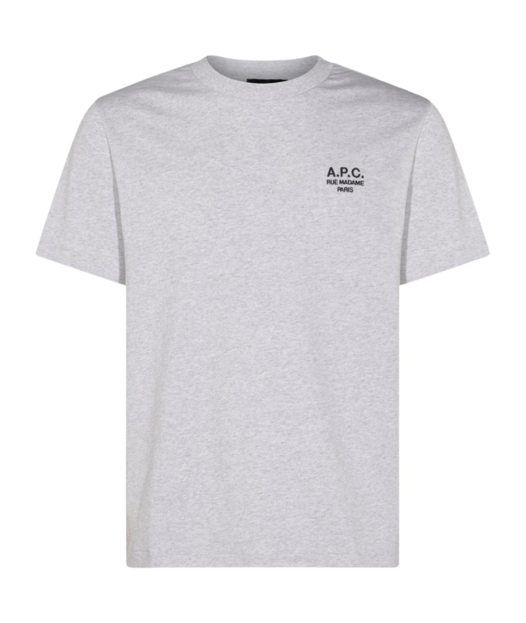 A.P.C. Серая хлопковая футболка, фото 1