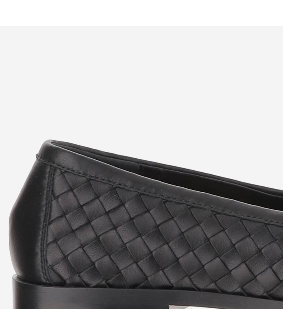BOTTEGA VENETA Черные кожаные лоферы, фото 5