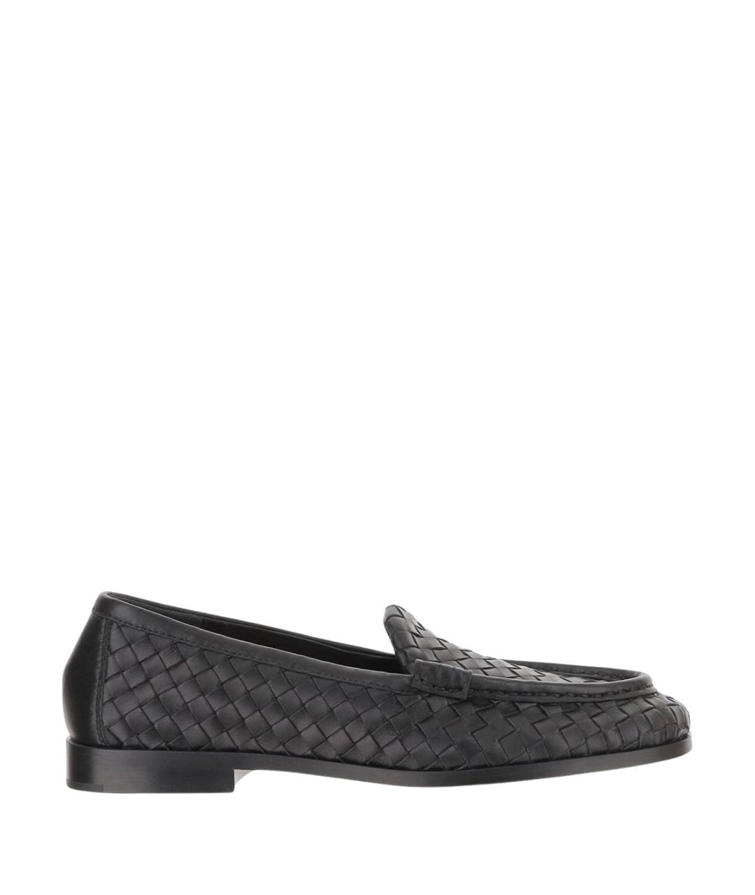 BOTTEGA VENETA Черные кожаные лоферы, фото 1