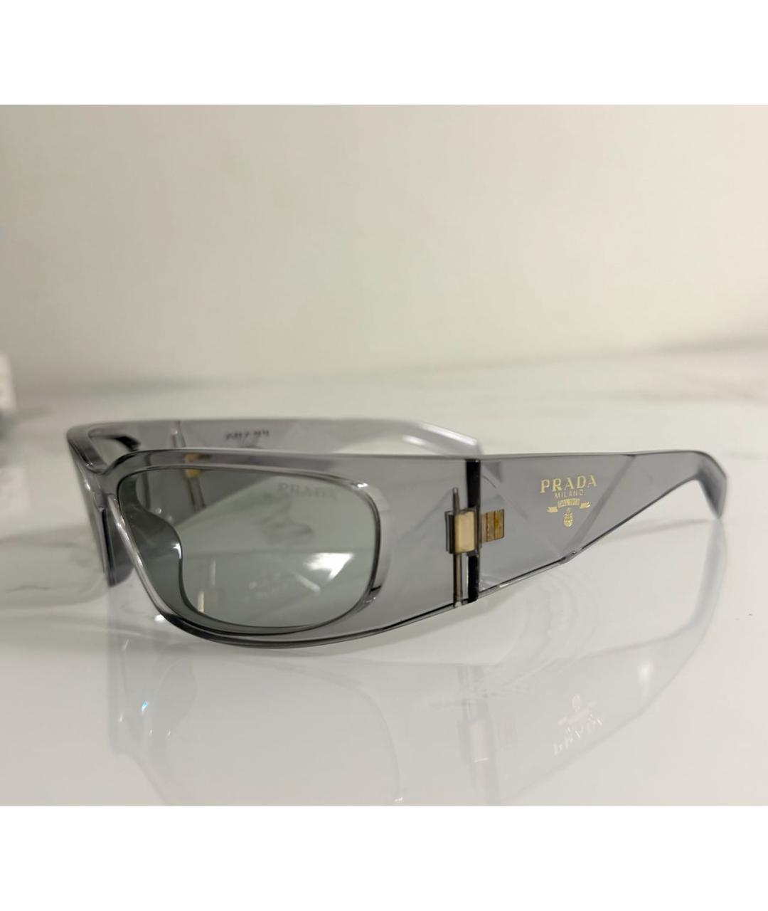 PRADA Серые пластиковые солнцезащитные очки, фото 5