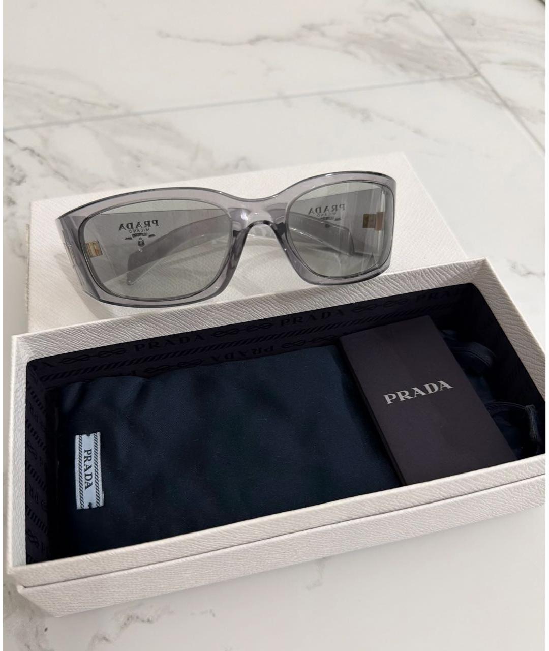 PRADA Серые пластиковые солнцезащитные очки, фото 4