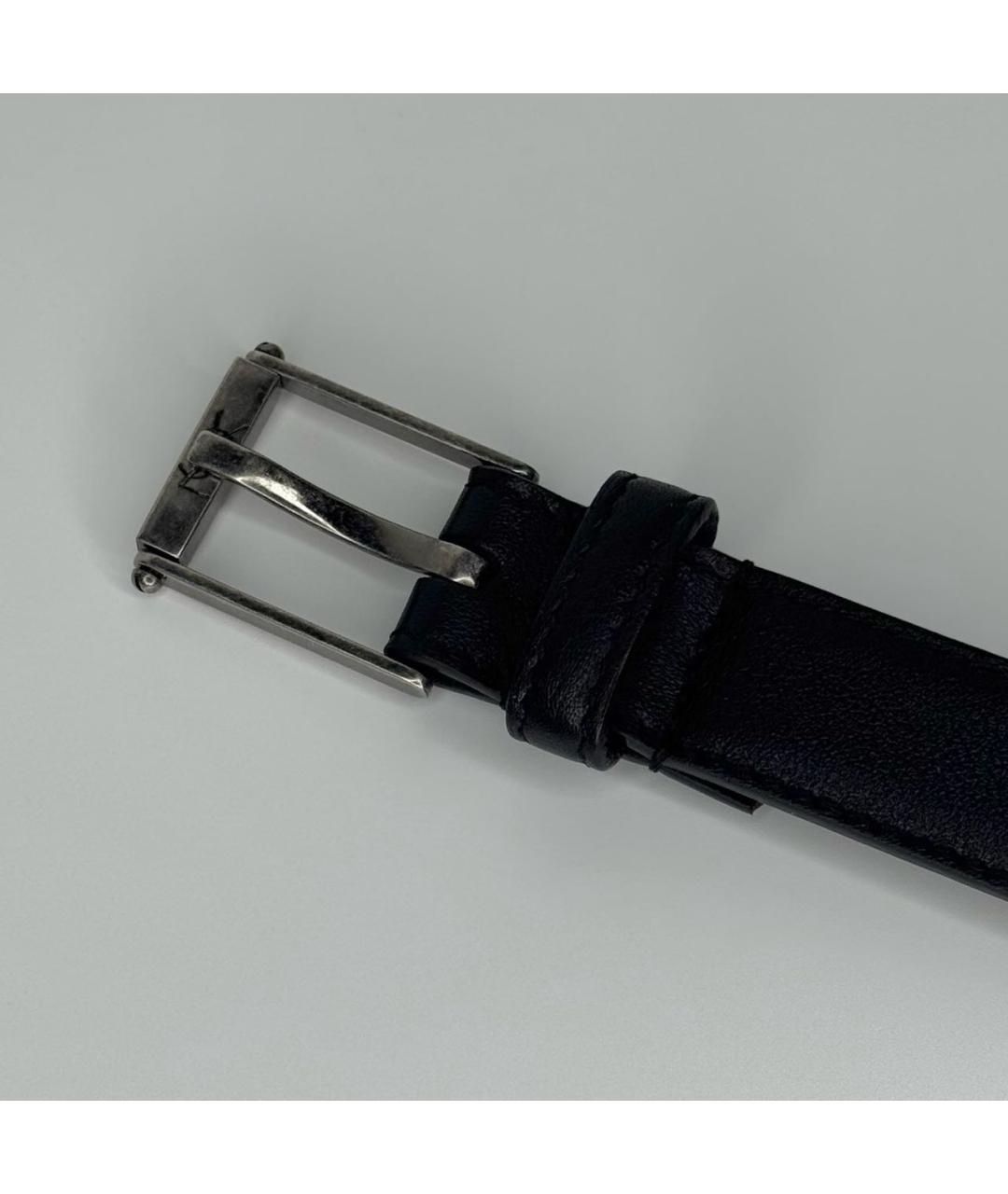 SAINT LAURENT Черный кожаный ремень, фото 4