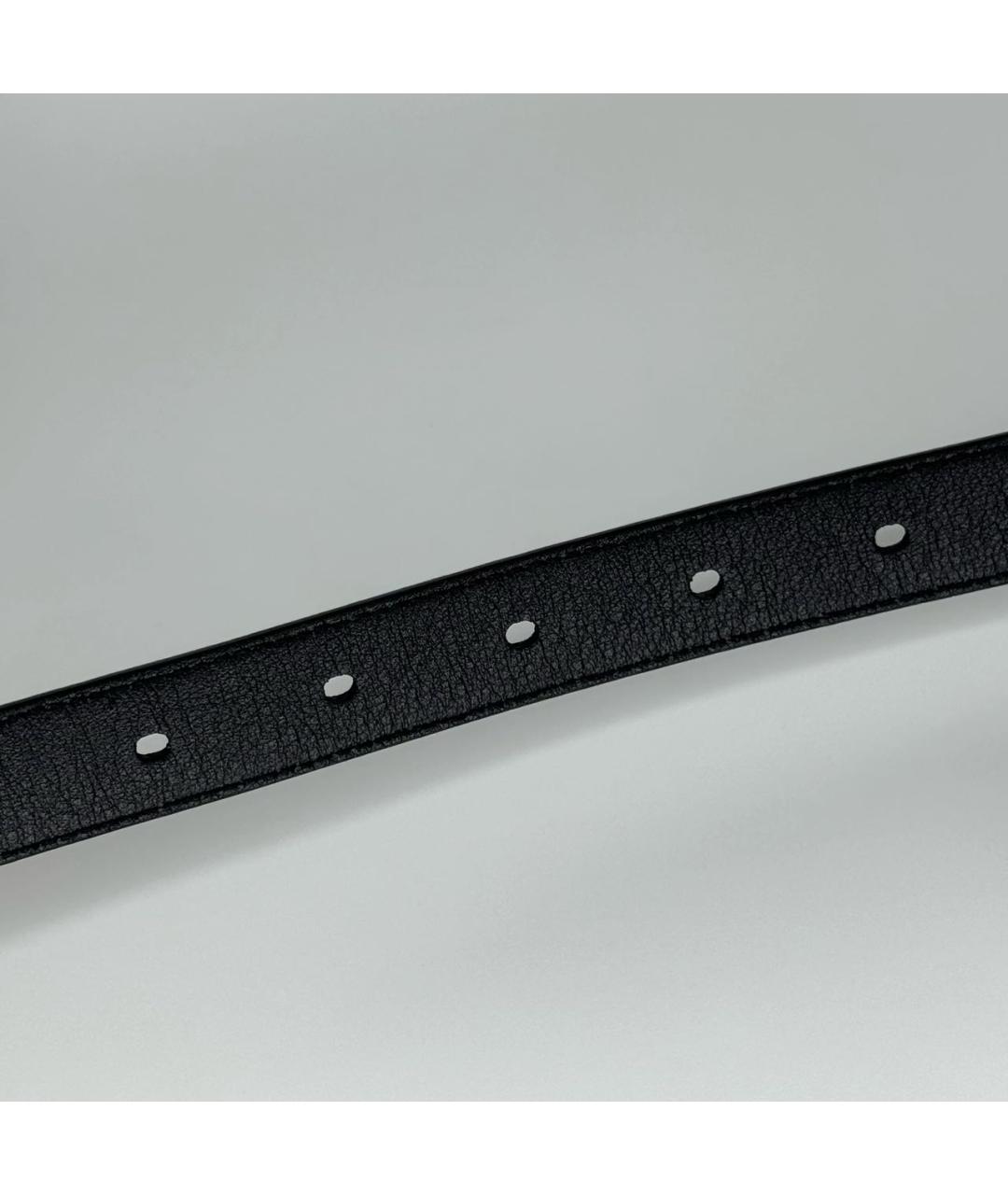SAINT LAURENT Черный кожаный ремень, фото 6