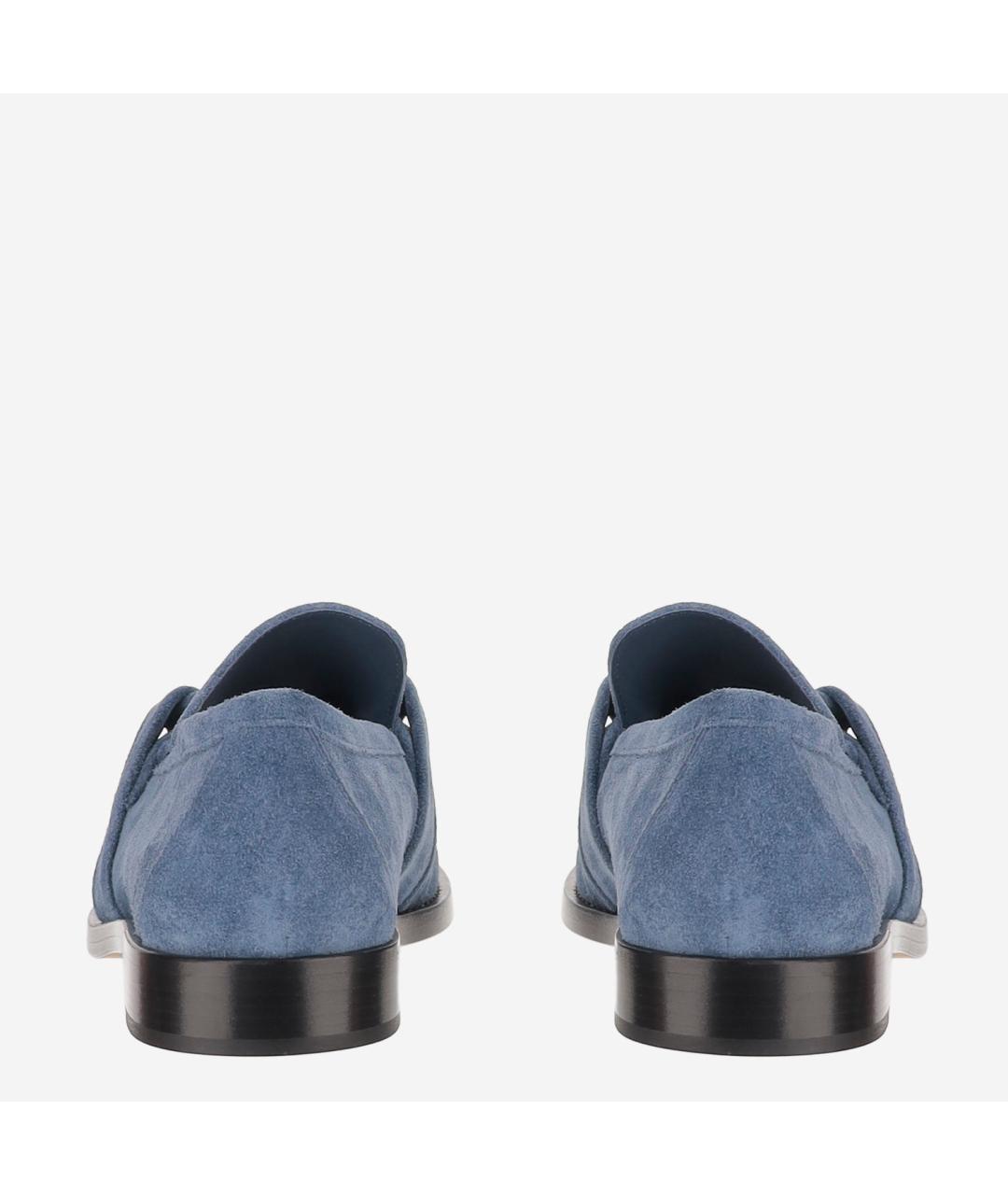 BOTTEGA VENETA Голубые замшевые лоферы, фото 4
