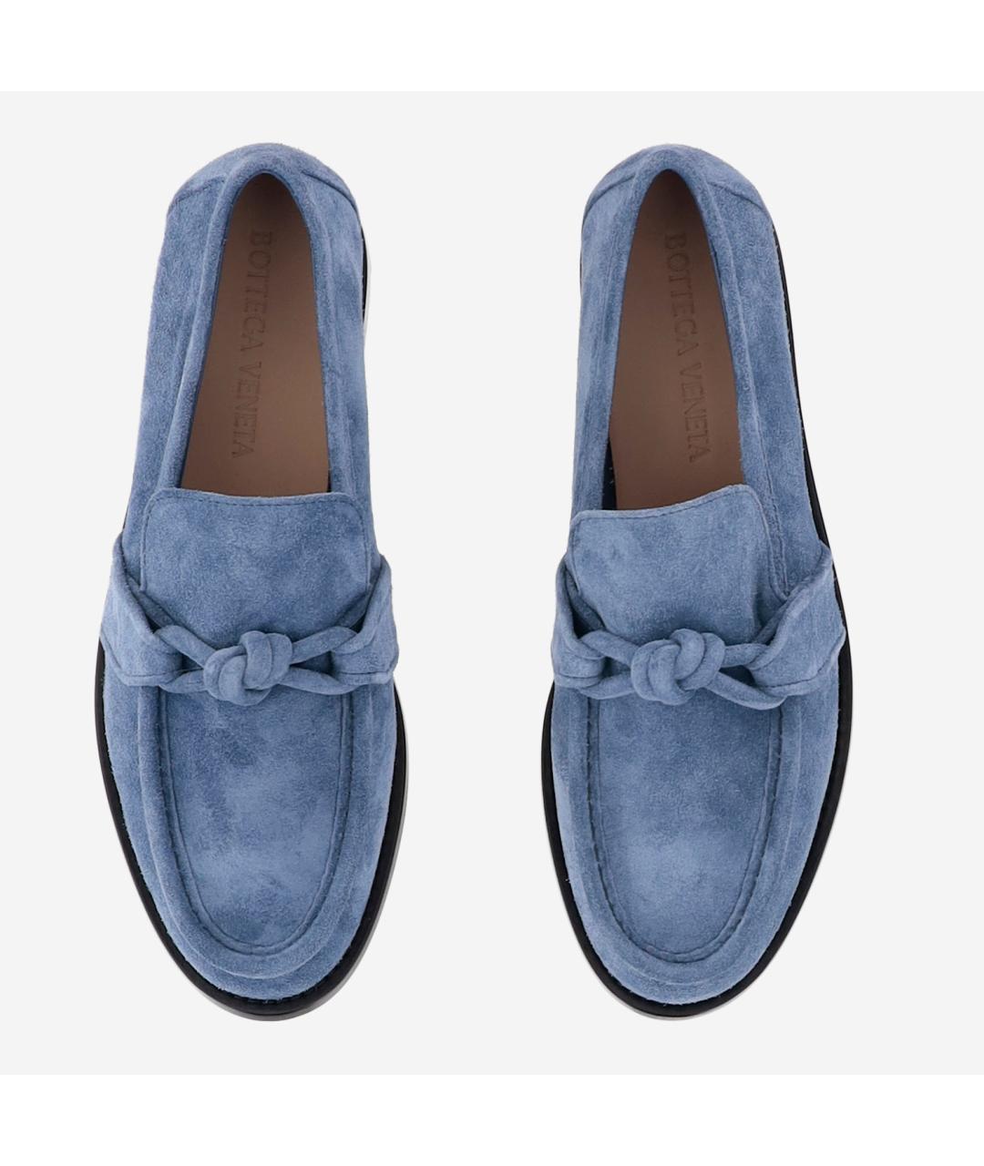 BOTTEGA VENETA Голубые замшевые лоферы, фото 2