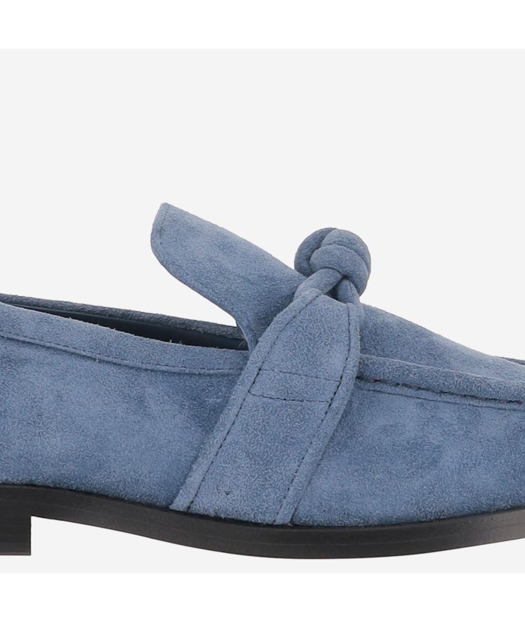 BOTTEGA VENETA Голубые замшевые лоферы, фото 5