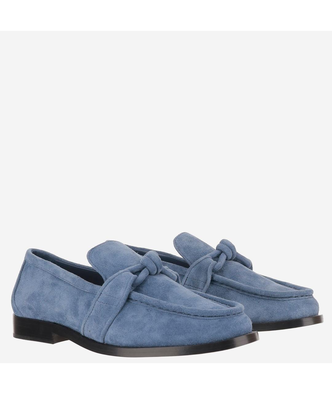 BOTTEGA VENETA Голубые замшевые лоферы, фото 3