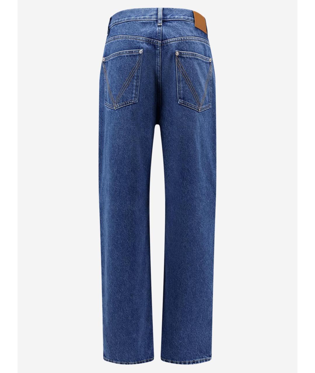 BOTTEGA VENETA Синие хлопковые прямые джинсы, фото 2