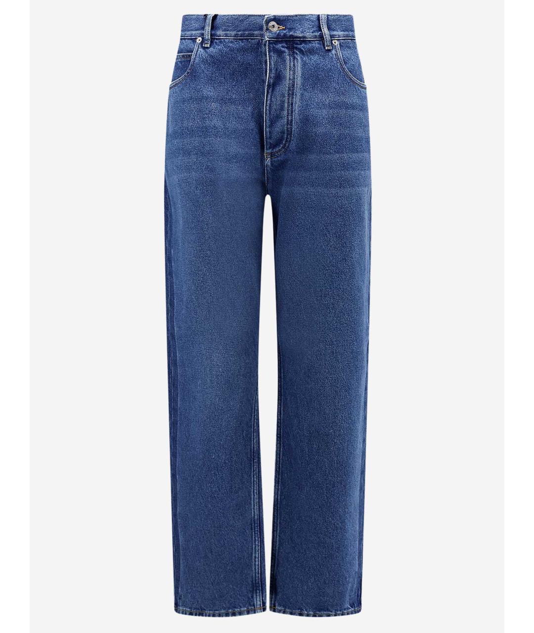 BOTTEGA VENETA Синие хлопковые прямые джинсы, фото 1