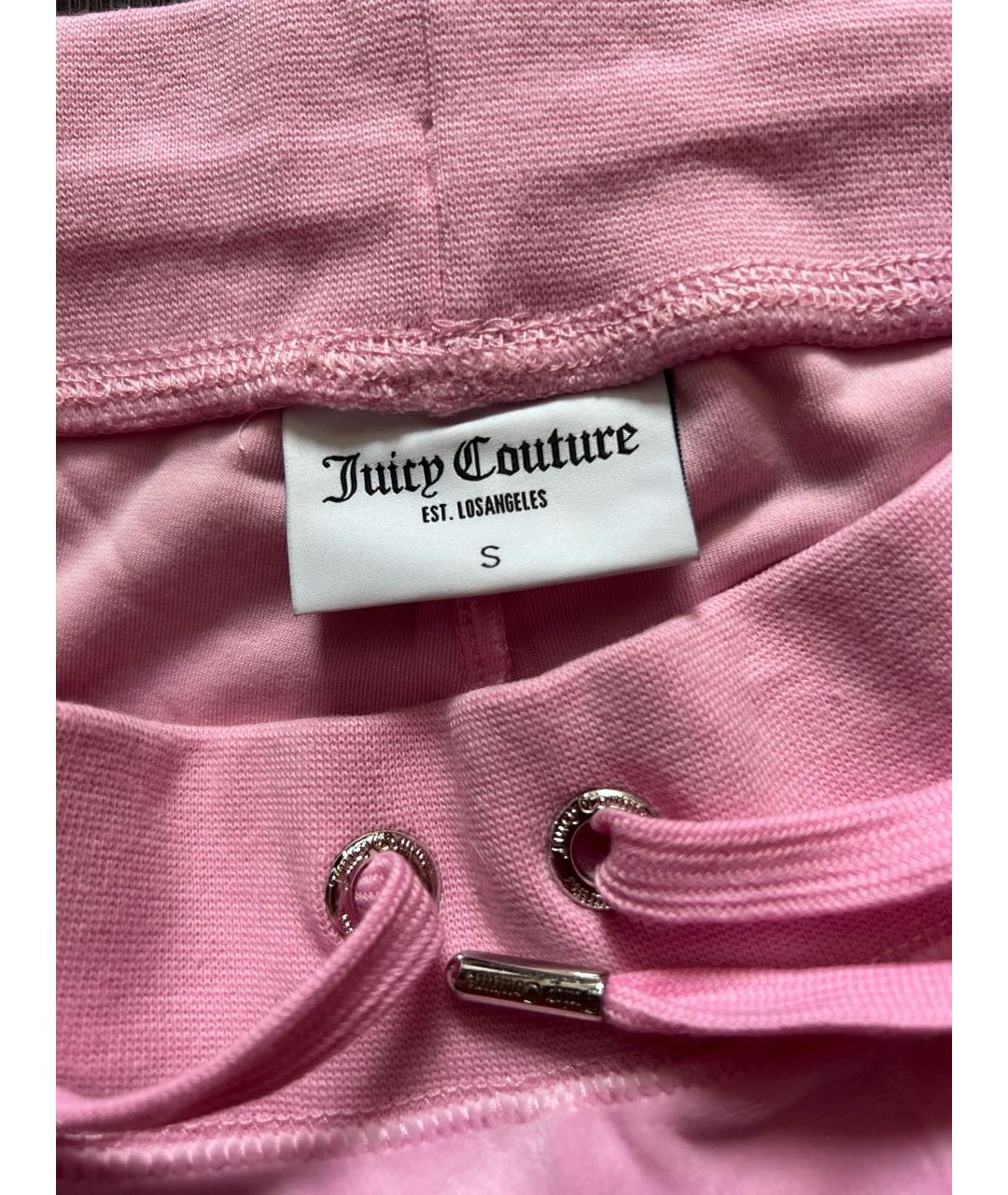 JUICY COUTURE Розовый велюровый костюм с брюками, фото 5