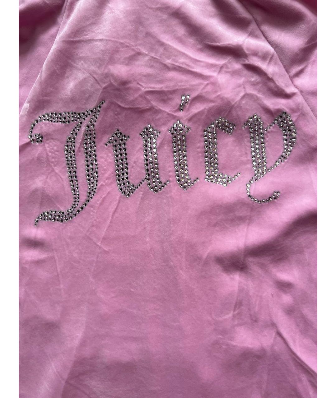 JUICY COUTURE Розовый велюровый костюм с брюками, фото 7