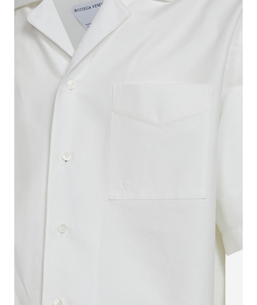 BOTTEGA VENETA Белая хлопковая кэжуал рубашка, фото 2