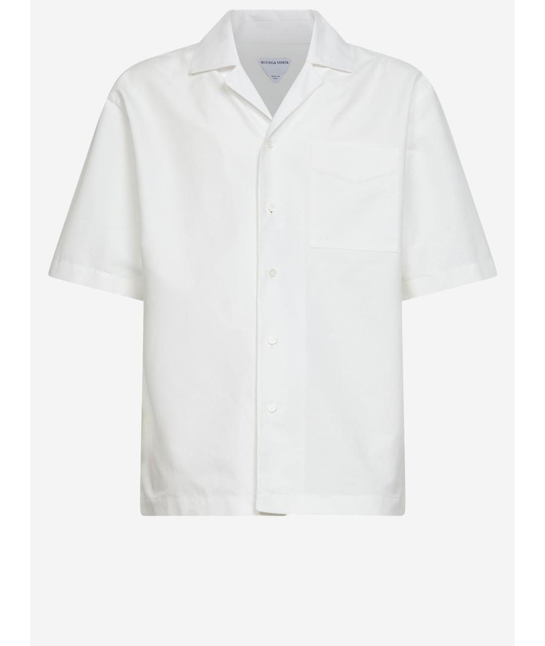 BOTTEGA VENETA Белая хлопковая кэжуал рубашка, фото 1