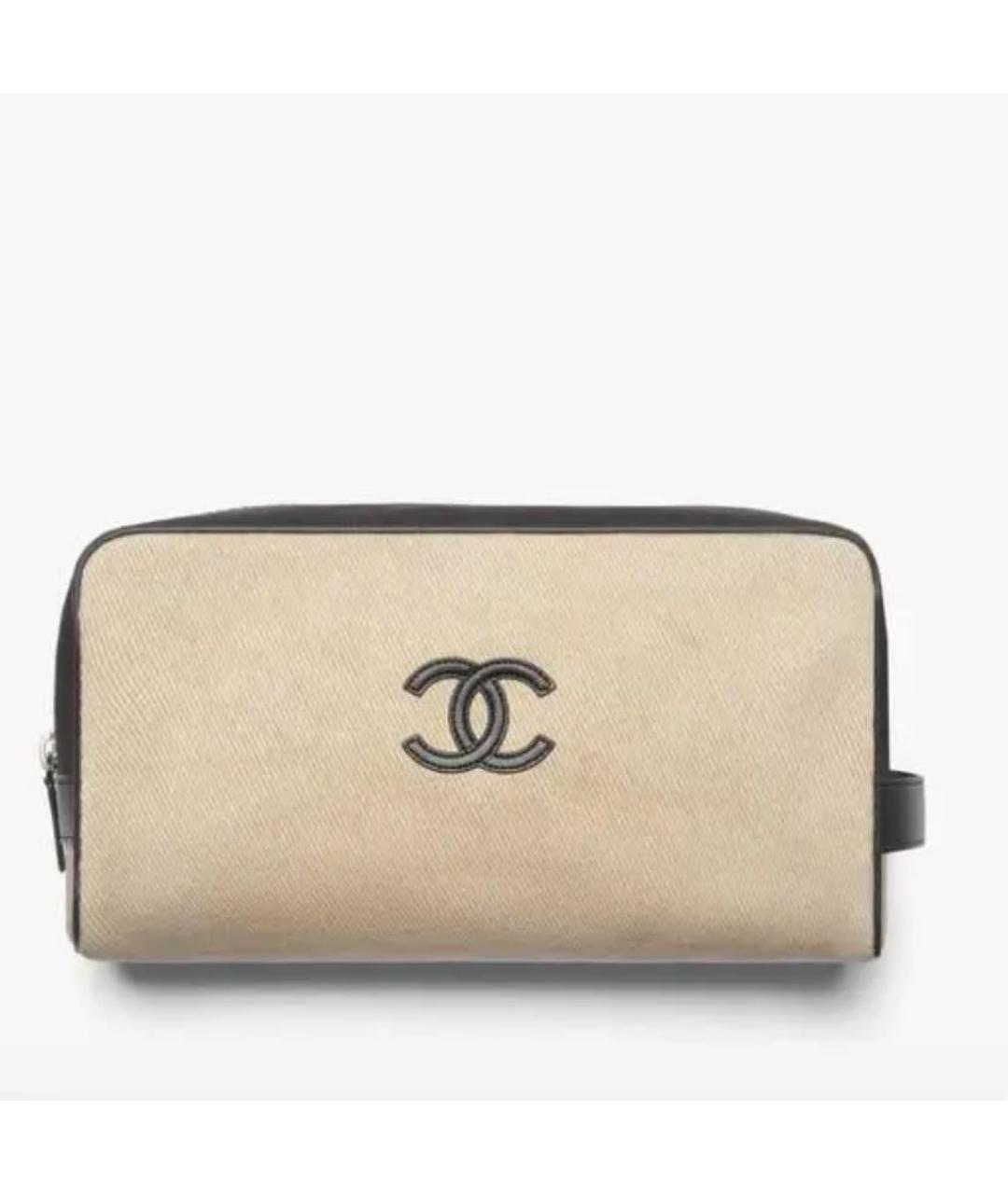 CHANEL Бежевая замшевая косметичка, фото 6