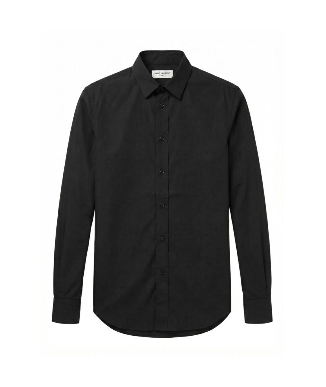 SAINT LAURENT Черная хлопковая рубашка, фото 5
