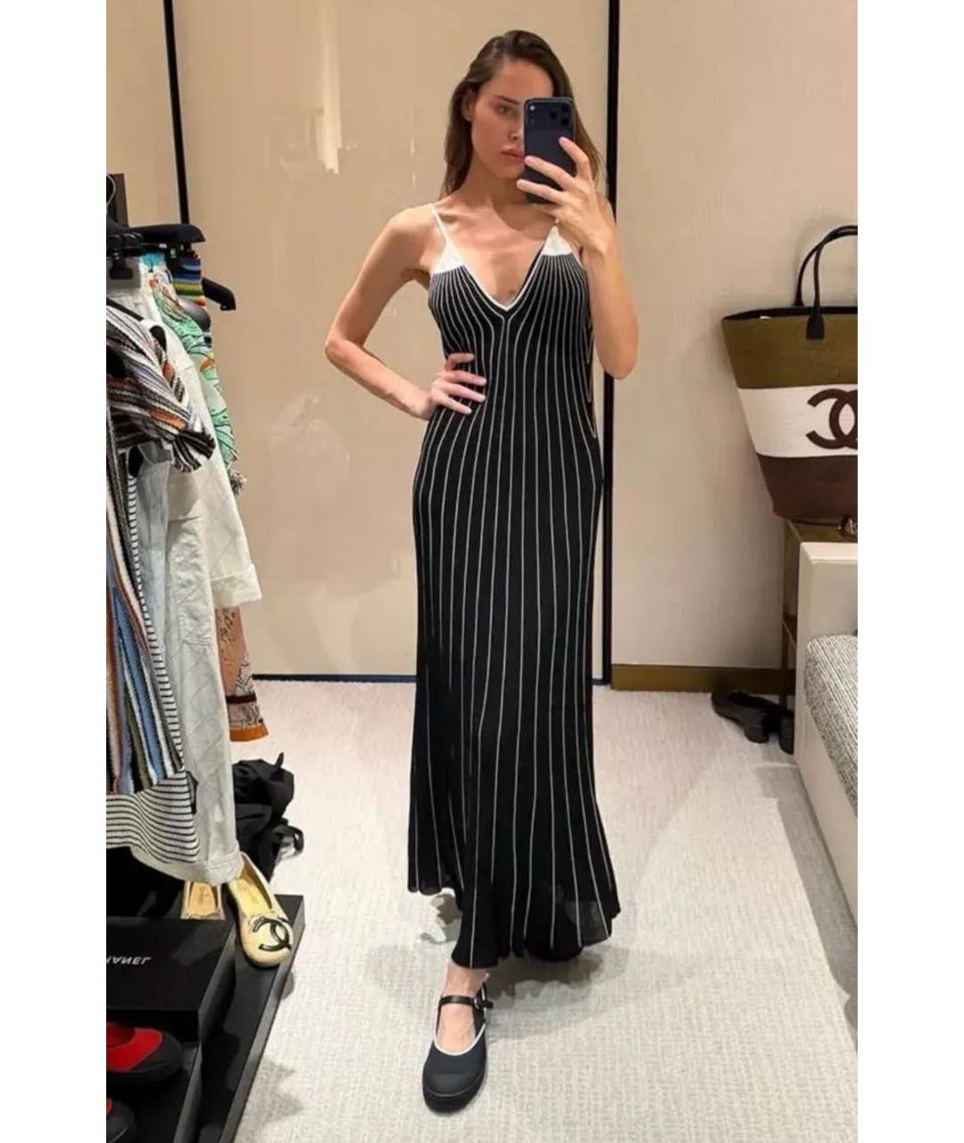 CHANEL Черный хлопковый сарафан, фото 3