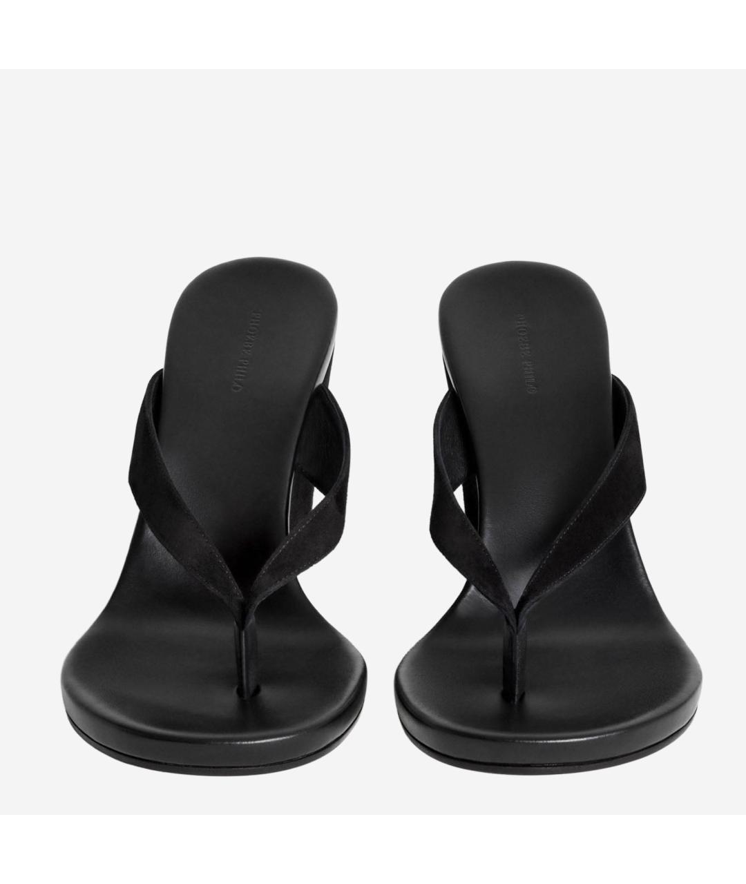 PHOEBE PHILO Черные кожаные сандалии, фото 2