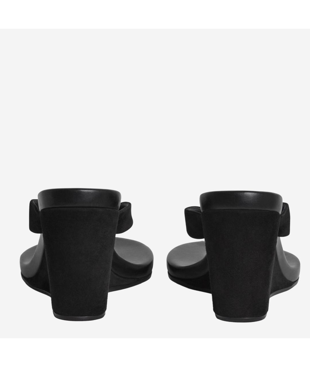 PHOEBE PHILO Черные кожаные сандалии, фото 3