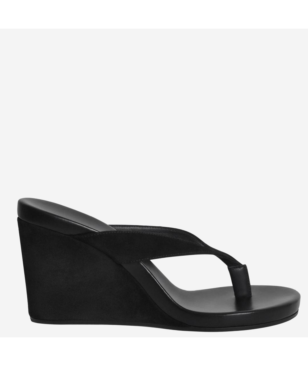 PHOEBE PHILO Черные кожаные сандалии, фото 1