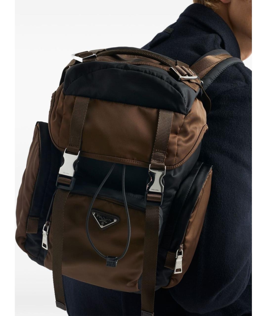 PRADA Черный синтетический рюкзак, фото 2