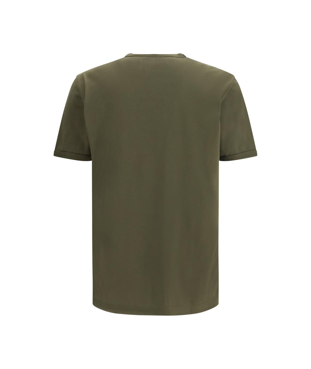 DOLCE&GABBANA Зеленая хлопковая футболка, фото 2