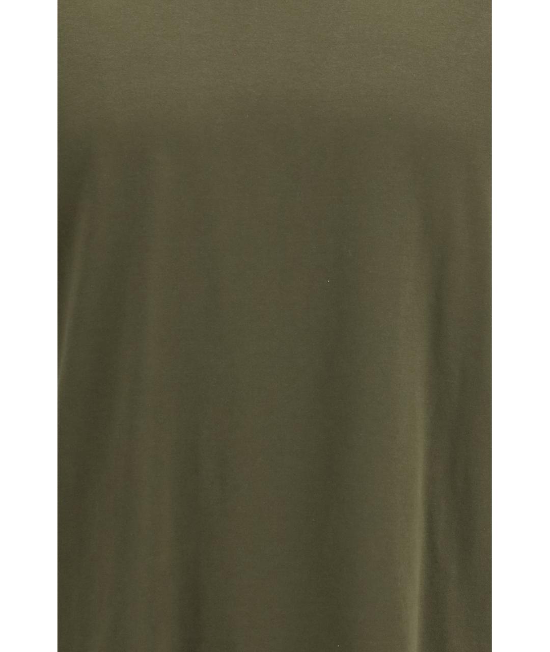 DOLCE&GABBANA Зеленая хлопковая футболка, фото 3