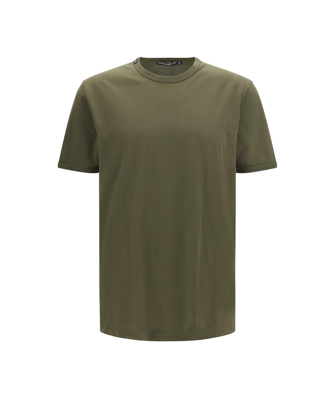 DOLCE&GABBANA Зеленая хлопковая футболка, фото 1