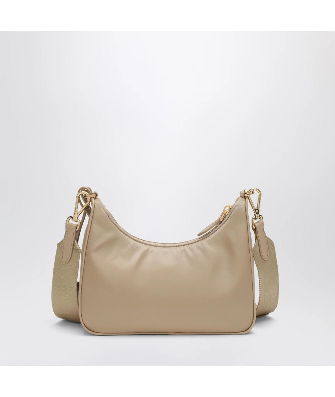 PRADA Бежевая тканевая сумка через плечо, фото 2